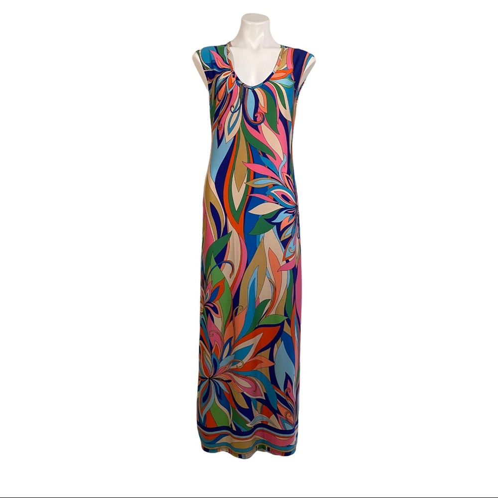 Psychedelic Flower Maxi Dress